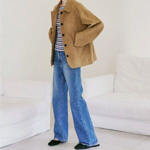 AMONG A FAUX SUEDE JACKET CAMEL